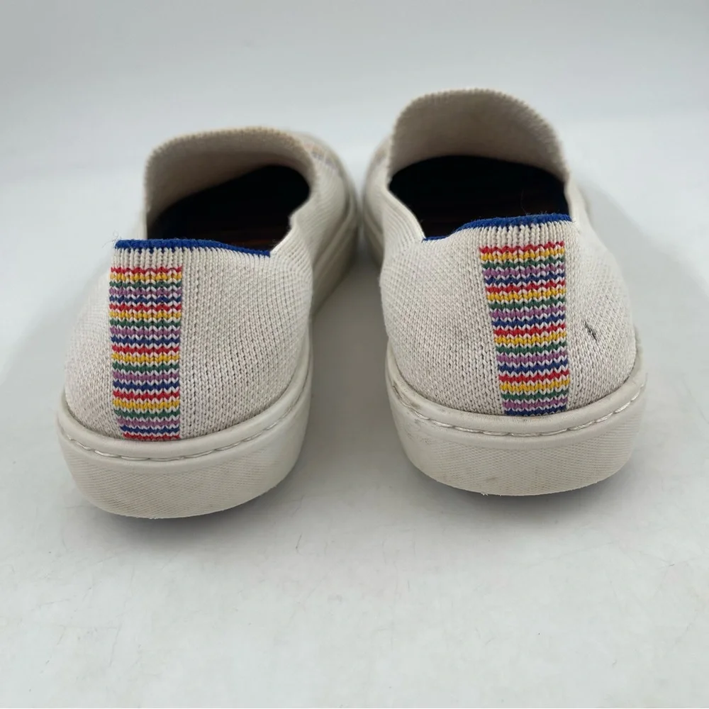 Rothy’s Girl’s Limited Edition Rainbow Pride Knit Slip-On Flats Sneaker-Size 2 Y
